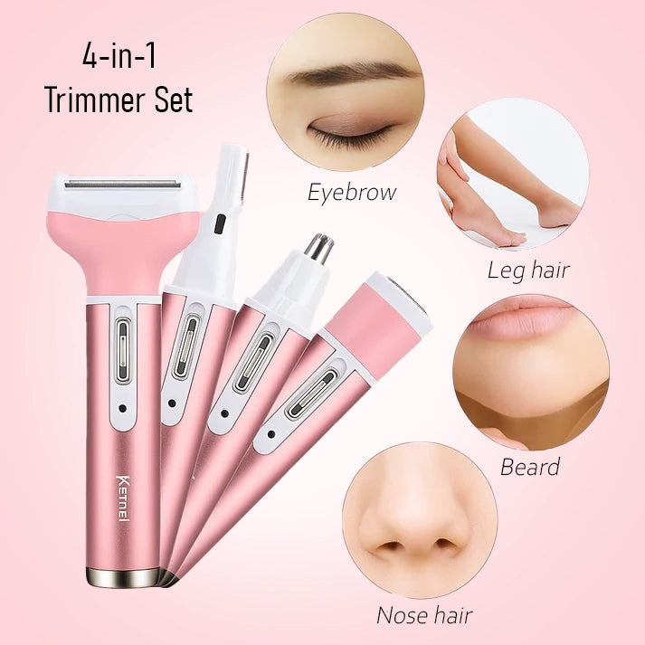 KEMEI KM-6637 TRIMMER ( 4 IN 1) REMOVE THE HAIR WITH OUT ANY PAIN