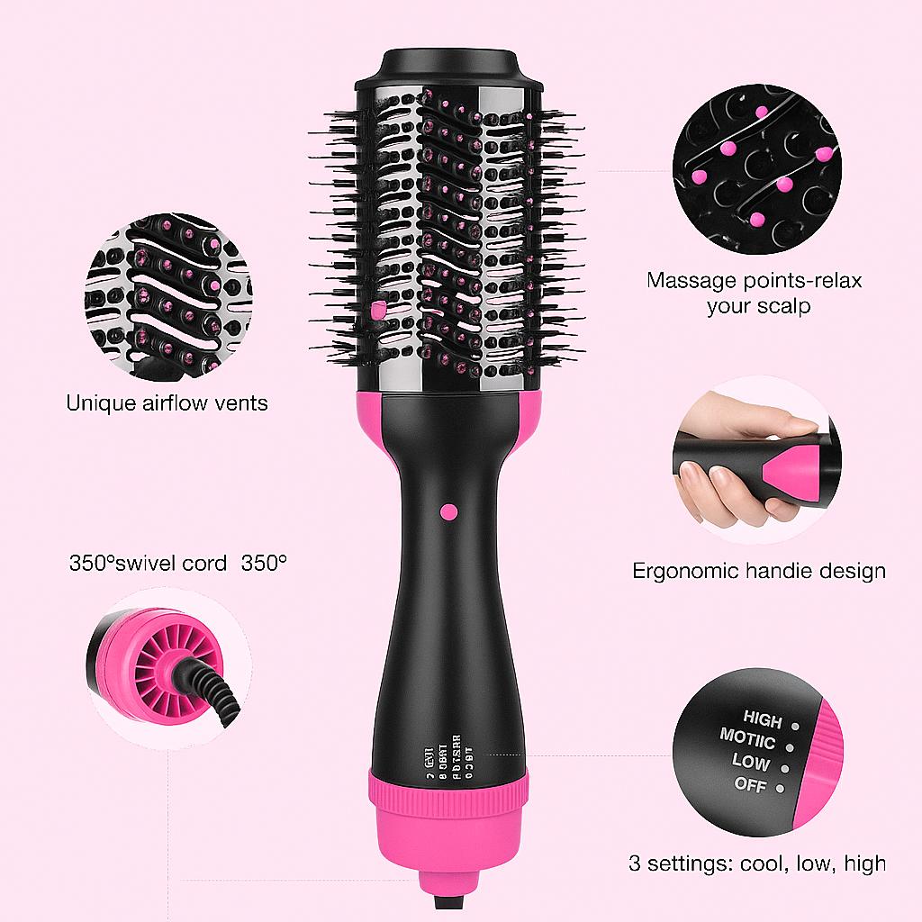 3-IN-1 HOT AIR BRUSH AND HAIR STARIGHTER